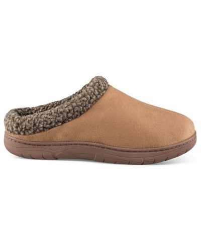 Men's Rolled Collar Fleece-Lined Clogs Tan/Beige $16.12 Shoes