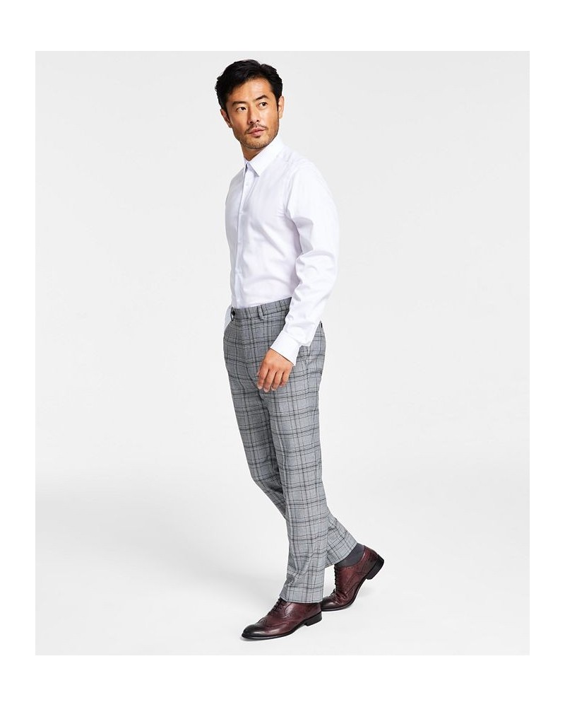 Men's Slim-Fit Black & White Pattern Suit Separates Black/White Plaid $55.44 Suits