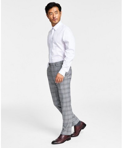 Men's Slim-Fit Black & White Pattern Suit Separates Black/White Plaid $55.44 Suits