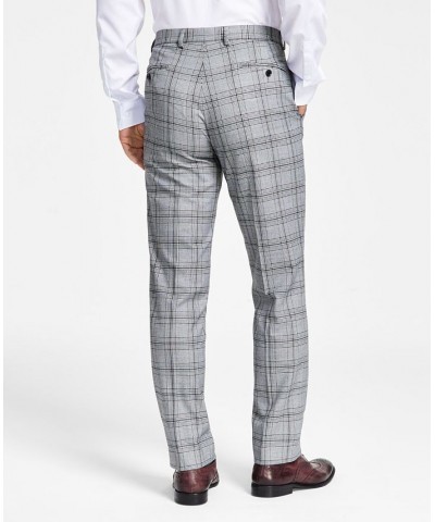 Men's Slim-Fit Black & White Pattern Suit Separates Black/White Plaid $55.44 Suits