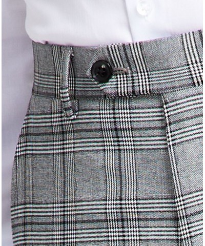 Men's Slim-Fit Black & White Pattern Suit Separates Black/White Plaid $55.44 Suits