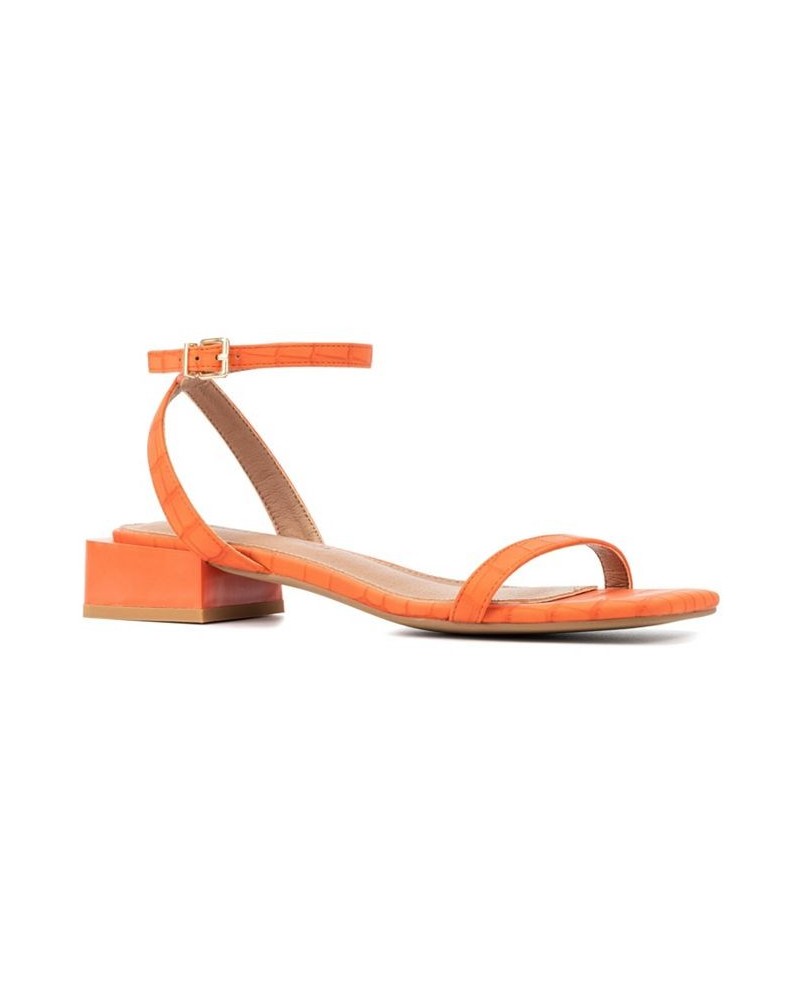 Women's April Flat Sandal Orange $28.28 Shoes