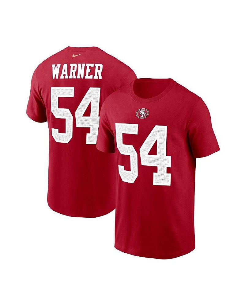 Men's Fred Warner Scarlet San Francisco 49ers Player Name and Number T-shirt $17.20 T-Shirts