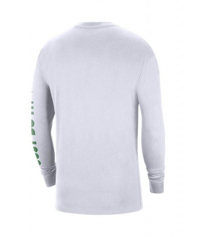 Men's White Oregon Ducks Heritage Max 90 Long Sleeve T-shirt $20.25 T-Shirts