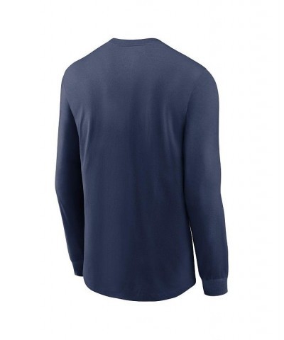 Men's Navy Boston Red Sox Over Arch Performance Long Sleeve T-shirt $25.00 T-Shirts