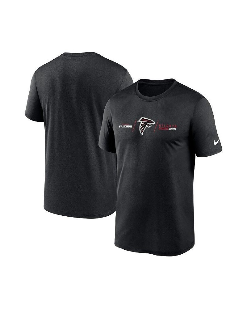 Men's Black Atlanta Falcons Horizontal Lockup Legend T-shirt $22.00 T-Shirts