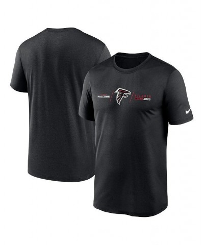 Men's Black Atlanta Falcons Horizontal Lockup Legend T-shirt $22.00 T-Shirts