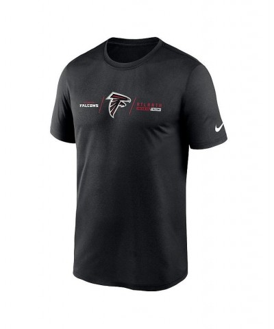 Men's Black Atlanta Falcons Horizontal Lockup Legend T-shirt $22.00 T-Shirts