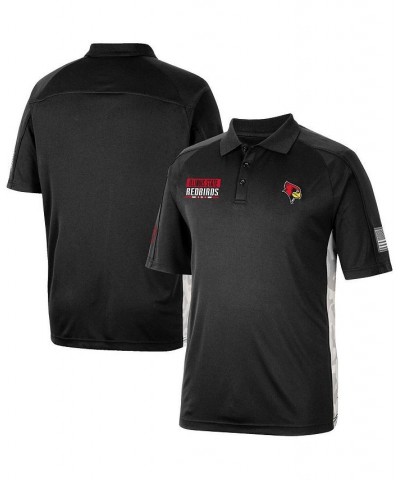 Men's Black Illinois State Redbirds OHT Military-Inspired Appreciation Snow Camo Polo Shirt $35.99 Polo Shirts