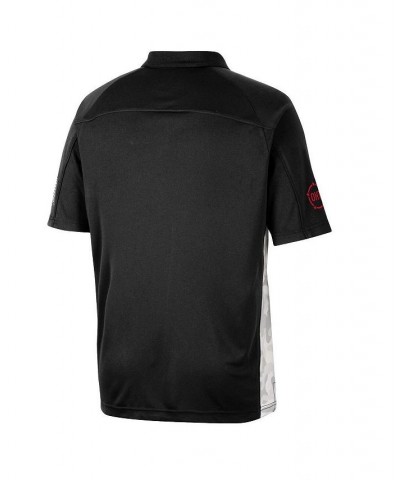 Men's Black Illinois State Redbirds OHT Military-Inspired Appreciation Snow Camo Polo Shirt $35.99 Polo Shirts