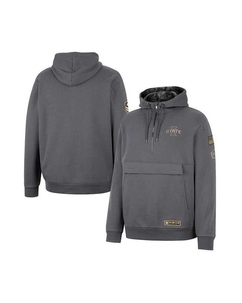 Men's Charcoal Iowa State Cyclones OHT Military-Inspired Appreciation Quarter-Zip Hoodie $29.40 Sweatshirt