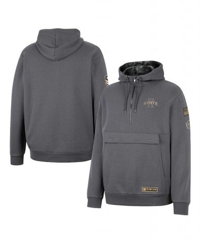 Men's Charcoal Iowa State Cyclones OHT Military-Inspired Appreciation Quarter-Zip Hoodie $29.40 Sweatshirt