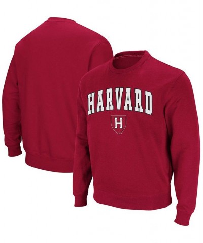 Men's Crimson Harvard Crimson Team Arch Logo Tackle Twill Pullover Sweatshirt $23.03 Sweatshirt