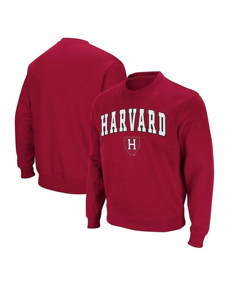 Men's Crimson Harvard Crimson Team Arch Logo Tackle Twill Pullover Sweatshirt $23.03 Sweatshirt