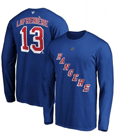 Men's Alexis Lafreniere Blue New York Rangers Authentic Stack Name Number Long Sleeve T-shirt $21.82 T-Shirts