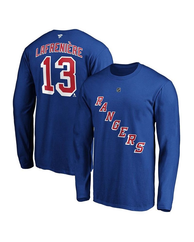 Men's Alexis Lafreniere Blue New York Rangers Authentic Stack Name Number Long Sleeve T-shirt $21.82 T-Shirts