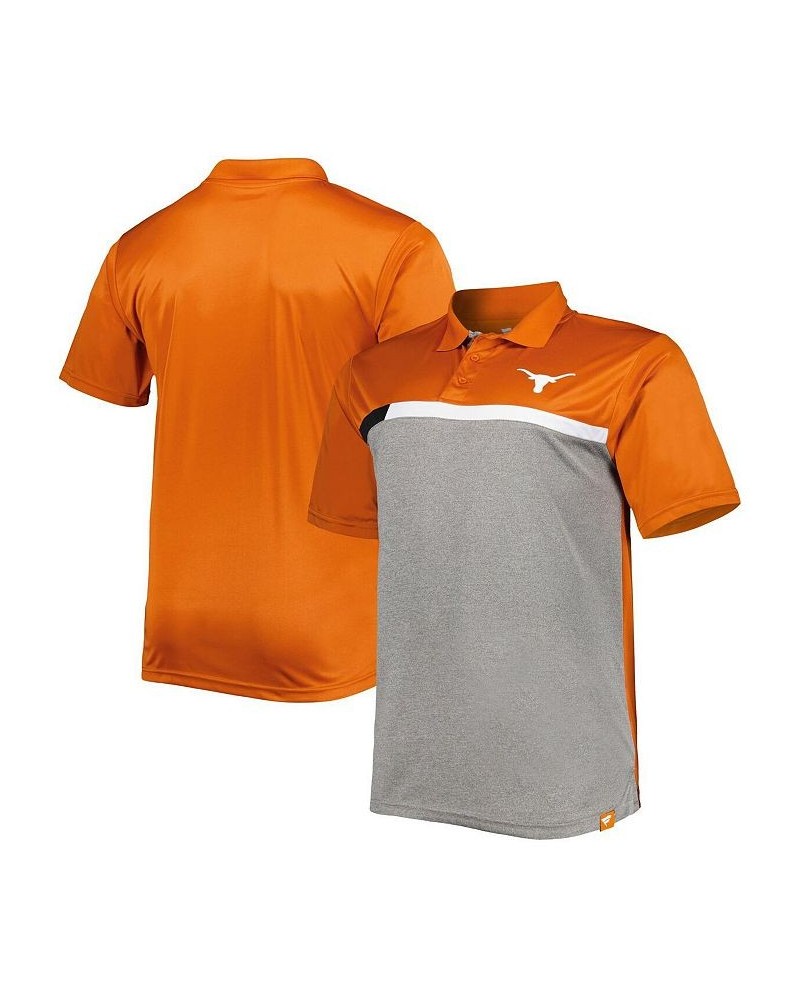 Men's Texas Orange, Gray Texas Longhorns Big and Tall Polo Shirt $24.60 Polo Shirts