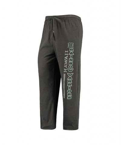 Men's Heathered Charcoal, Green Hawaii Warriors Meter T-shirt and Pants Sleep Set $30.10 Pajama