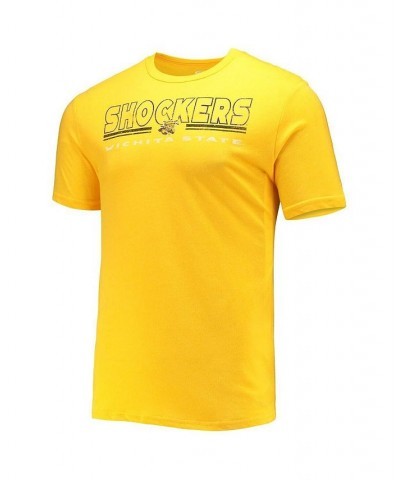 Men's Heathered Charcoal, Yellow Wichita State Shockers Meter T-shirt and Pants Sleep Set $31.50 Pajama