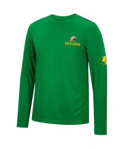 Men's Green Oregon Ducks Mossy Oak SPF 50 Performance Long Sleeve T-shirt $23.39 T-Shirts