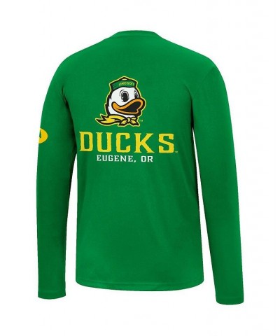 Men's Green Oregon Ducks Mossy Oak SPF 50 Performance Long Sleeve T-shirt $23.39 T-Shirts