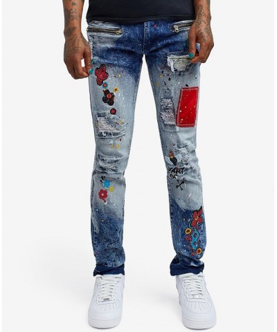 Men's Heart of Darkness Denim Jeans Blue $43.61 Jeans