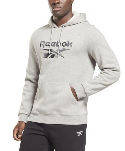 Men's Camo Logo Graphic Hoodie Gray $31.35 Sweatshirt