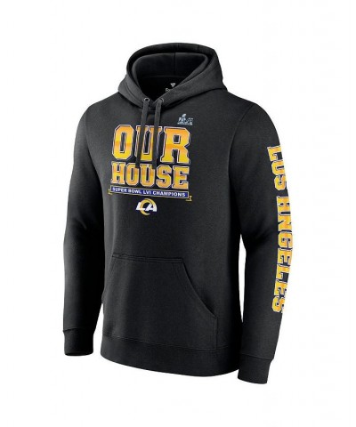 Men's Branded Black Los Angeles Rams Super Bowl LVI Champions Hometown Audible Fitted Pullover Hoodie $34.44 Sweatshirt