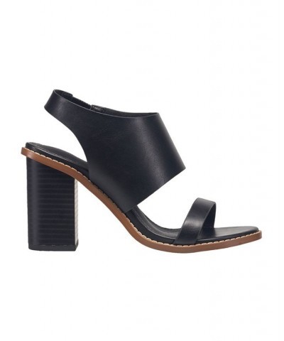 Women's Lori Block Heel Dress Sandals Black $26.96 Shoes