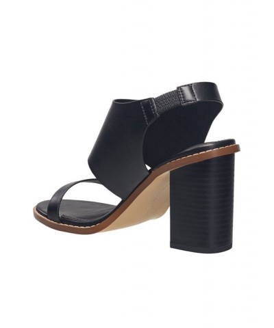 Women's Lori Block Heel Dress Sandals Black $26.96 Shoes