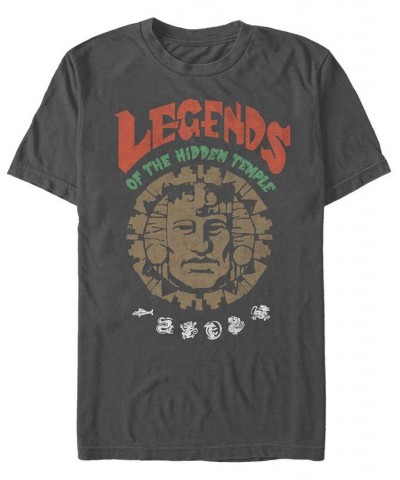 Nickelodeon Men's Legends of the Hidden Temple Big Face Logo Short Sleeve T-Shirt Gray $17.50 T-Shirts