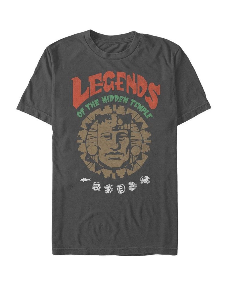 Nickelodeon Men's Legends of the Hidden Temple Big Face Logo Short Sleeve T-Shirt Gray $17.50 T-Shirts