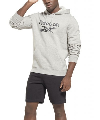 Men's Camo Logo Graphic Hoodie Gray $31.35 Sweatshirt