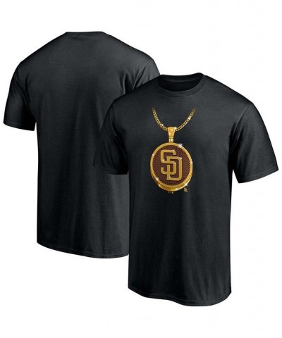 Men's Black San Diego Padres Swag Chain T-shirt $19.20 T-Shirts