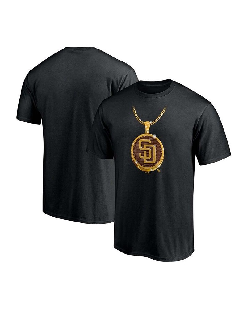 Men's Black San Diego Padres Swag Chain T-shirt $19.20 T-Shirts