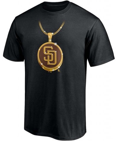 Men's Black San Diego Padres Swag Chain T-shirt $19.20 T-Shirts