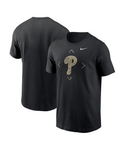 Nut Phils Black Men's Camo Logo Short Sleeve T-shirt Teemenscr $18.45 T-Shirts