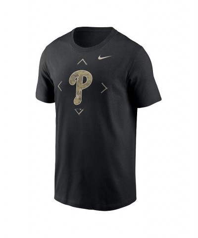 Nut Phils Black Men's Camo Logo Short Sleeve T-shirt Teemenscr $18.45 T-Shirts