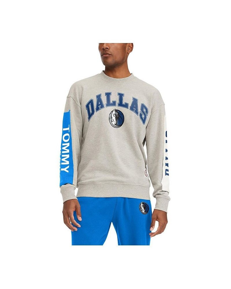 Men's Gray Dallas Mavericks James Patch Pullover Sweatshirt $33.11 Sweatshirt