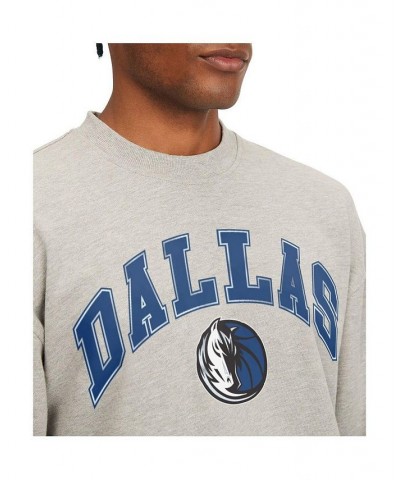 Men's Gray Dallas Mavericks James Patch Pullover Sweatshirt $33.11 Sweatshirt