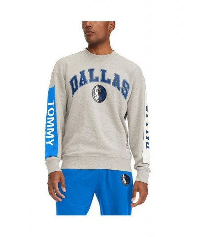 Men's Gray Dallas Mavericks James Patch Pullover Sweatshirt $33.11 Sweatshirt