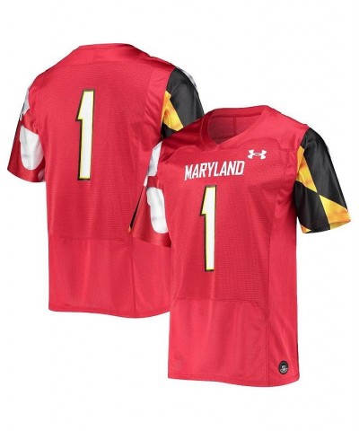 Men's 1 Red Maryland Terrapins Replica Jersey $39.90 Jersey