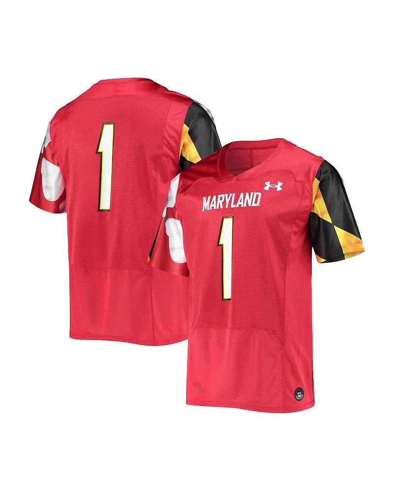 Men's 1 Red Maryland Terrapins Replica Jersey $39.90 Jersey