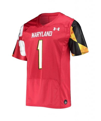 Men's 1 Red Maryland Terrapins Replica Jersey $39.90 Jersey