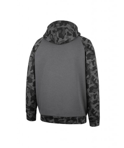 Men's Charcoal Pitt Panthers OHT Military-Inspired Appreciation Camo Stack Raglan Pullover Hoodie $32.50 Sweatshirt