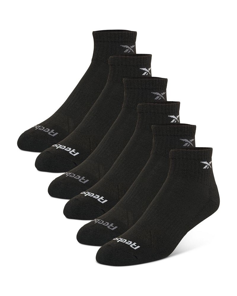 Men's 6-Pk. 1/2 Terry Performance Quarter Socks Black $10.56 Socks