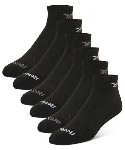 Men's 6-Pk. 1/2 Terry Performance Quarter Socks Black $10.56 Socks