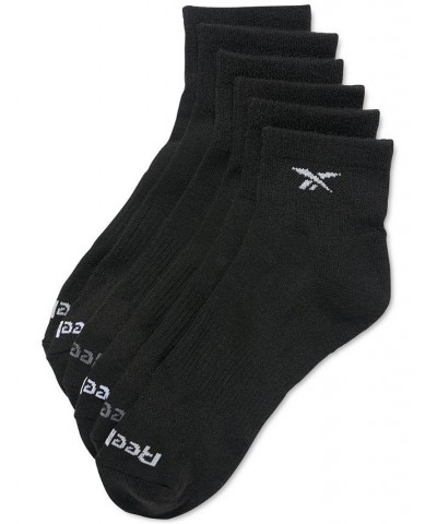 Men's 6-Pk. 1/2 Terry Performance Quarter Socks Black $10.56 Socks