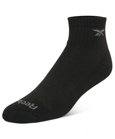 Men's 6-Pk. 1/2 Terry Performance Quarter Socks Black $10.56 Socks