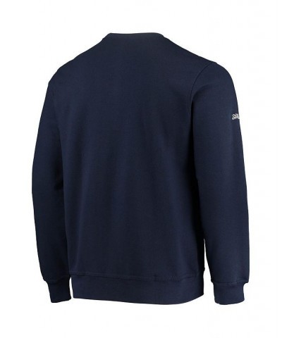 Men's Navy Cleveland Indians Logo Pullover Sweatshirt $18.80 Sweatshirt